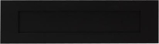 GPF8834.61 zwart briefplaat 350x100x3mm met verende binnenklep