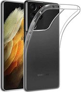 Hoesje geschikt voor Samsung Galaxy S21 Ultra - Back Cover Case ShockGuard Transparant