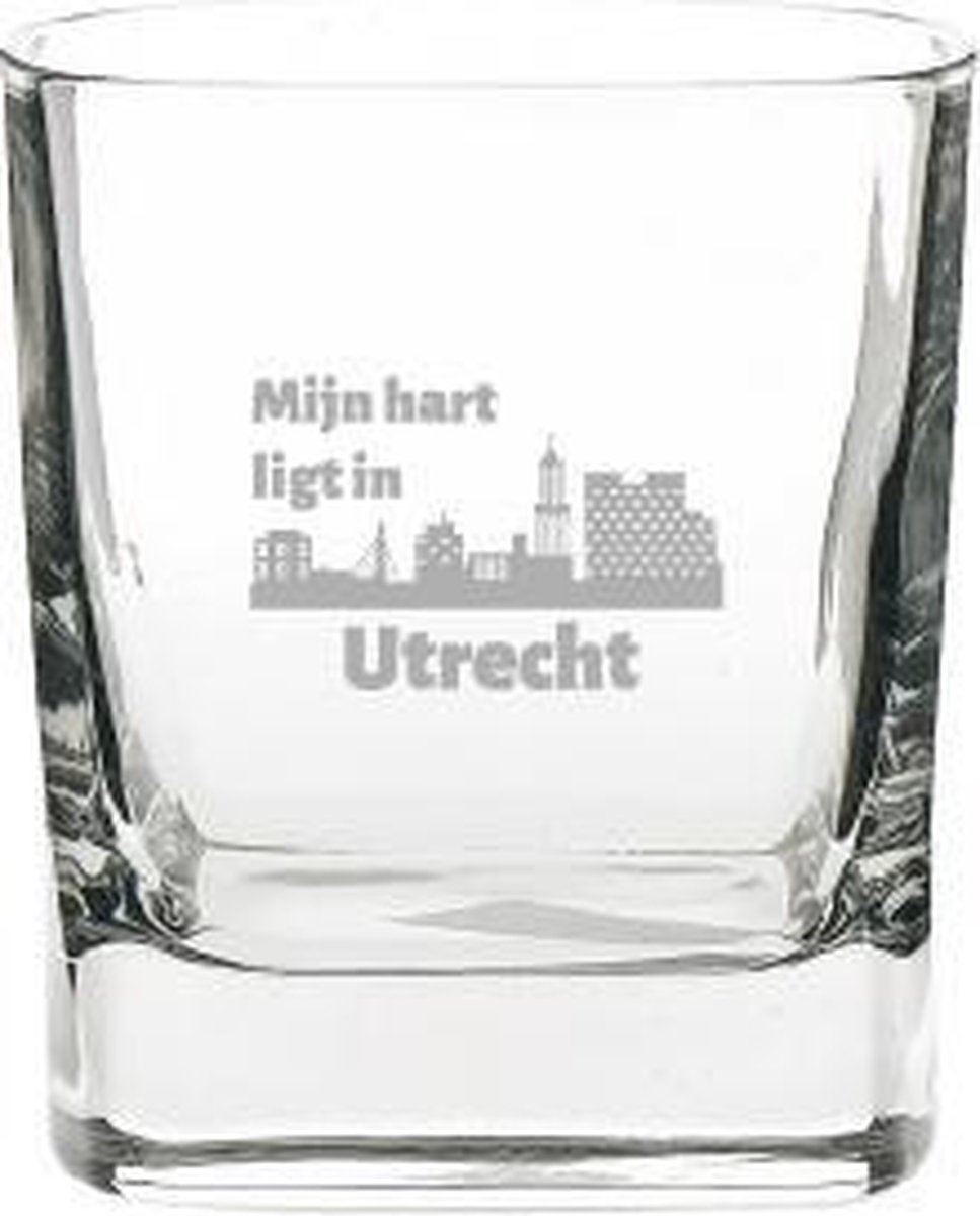 Gegraveerde drinkglas 29cl Utrecht