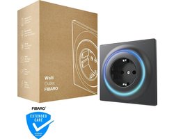 FIBARO Walli Outlet type F - Slimme inbouw stekker voor NL - Antraciet - Z-Wave Plus
