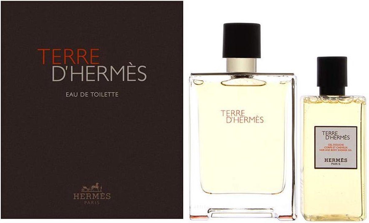 Hermès Terre d'Hermès Giftset - 100 ml eau de toilette spray + 80 ml showergel - cadeauset voor heren