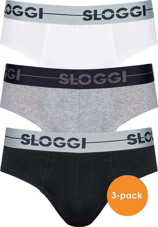 Sloggi Men GO Mini - heren slips (3-pack) - grijs - Maat: S | bol.com