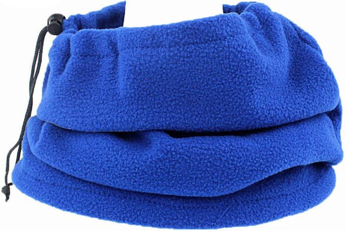 Hals warmer - Nekwarmer - Blauw - Sjaal - fleece winter - Heren/Dames - Polar fleece bandana nekwarmer - Gezichtsmasker - Mondkopje - Wintersport - Sport