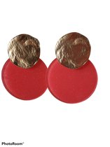 oorbellen, oorhanger , rood , glitter , goud , biba , zomer 2021