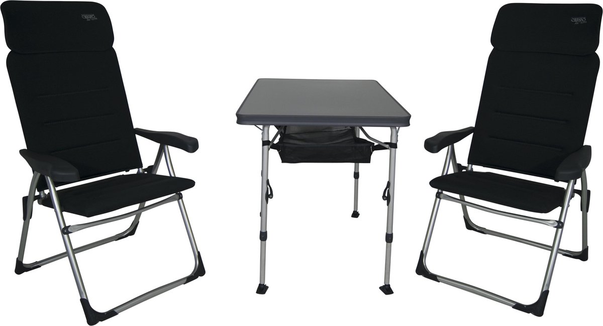 Crespo - Set AA-213 - Tafel met 2 stoelen en accessoires - Grijs (82)