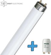 Osram T8 TL Buis 16W/840 720mm Lumilux - Koel wit + Philips s10 Ecoclick starter