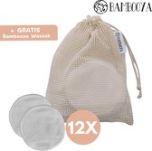 Bambooya 16 Herbruikbare Wattenschijfjes + Waszakje  - Wasbare Wattenschijfjes - Make up Pads - Zoogcompressen - Duurzaam - Zero Waste Bamboe