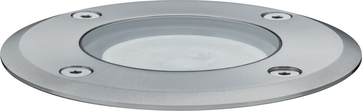 Paulmann 93992 Juego de lámparas LED empotrables en el suelo para exteriores IP67 Round GU10 Blanco cálido 3,5W Foco empotrable Iluminación para terrazas Foco empotrable en el suelo