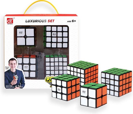 Thumbnail van een extra afbeelding van het spel 4 in 1 Voordeelpakket - MoYu Cube - Breinbreker 2x2, 3x3, 4x4, 5x5