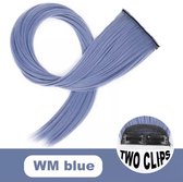 Clip in Extension 2 clips - Blauw Clip in  Extension - Nep haar clip in- duo clip in extension -
