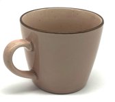 Koffiekopjes - koffiemok - koffiebeker - set van 6 mokjes - 250ML - roze - porselein - hip en trendy