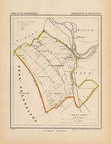 Historische kaart, plattegrond van gemeente Kamperveen in Overijssel uit 1867 door Kuyper van Kaartcadeau.com