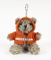 Memoriez Teddybeer sleutelhanger met oranje trui
