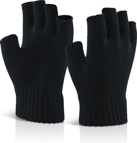 Senvi Classic Vingerloze Handschoenen met Geribbelde Manchetten