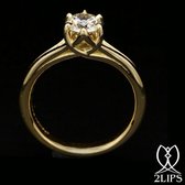 0,8 ct diamanten solitair ring 18K geel goud