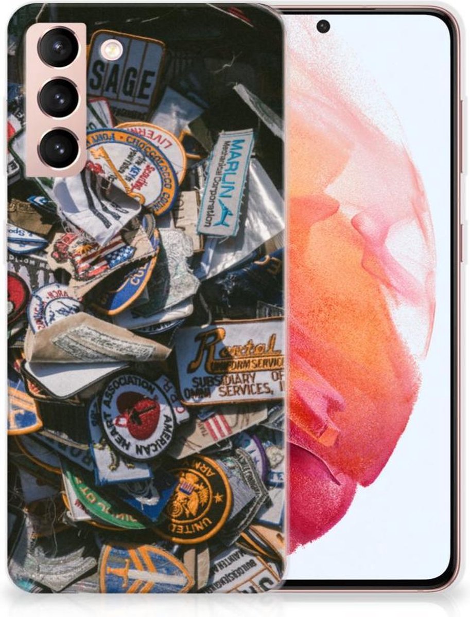 Samsung Galaxy S21 Siliconen Hoesje met foto Badges