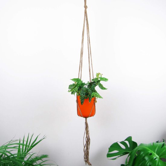 paniek Betreffende Pogo stick sprong Plantenhanger - 125 cm - Jute - Plantenpot - Hangpot- Hangende bloempot  -... | bol.com