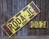 Bord Roda JC Kerkrade 30cm met roestlook | Retro | Vintage stijl
