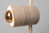 Dasein Products - Monday - bijzondere staande lamp - handgemaakt in België - hout - award winning design - gezellig sfeerlicht - de lamp wordt geklemd tussen vloer en plafond