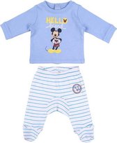 Baby Set jongens|mickey mouse|kleur lichtblauw maat 56 cm|Ensemble bébé garçon Mickey Mouse couleur bleu clair taille 56 cm