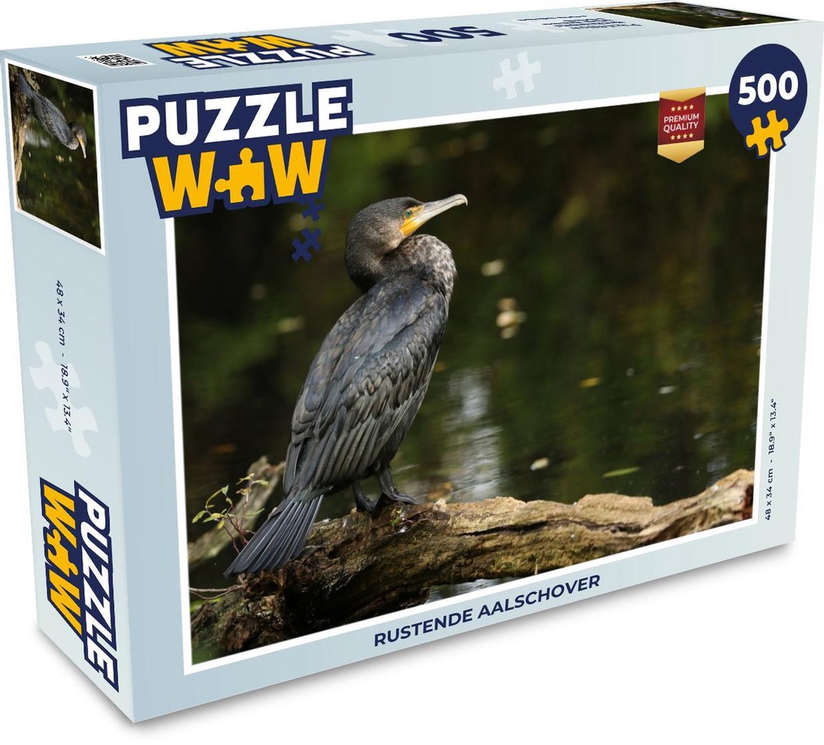 Afbeelding van product Puzzel 500 stukjes Aalscholver - Rustende aalschover - PuzzleWow heeft +100000 puzzels