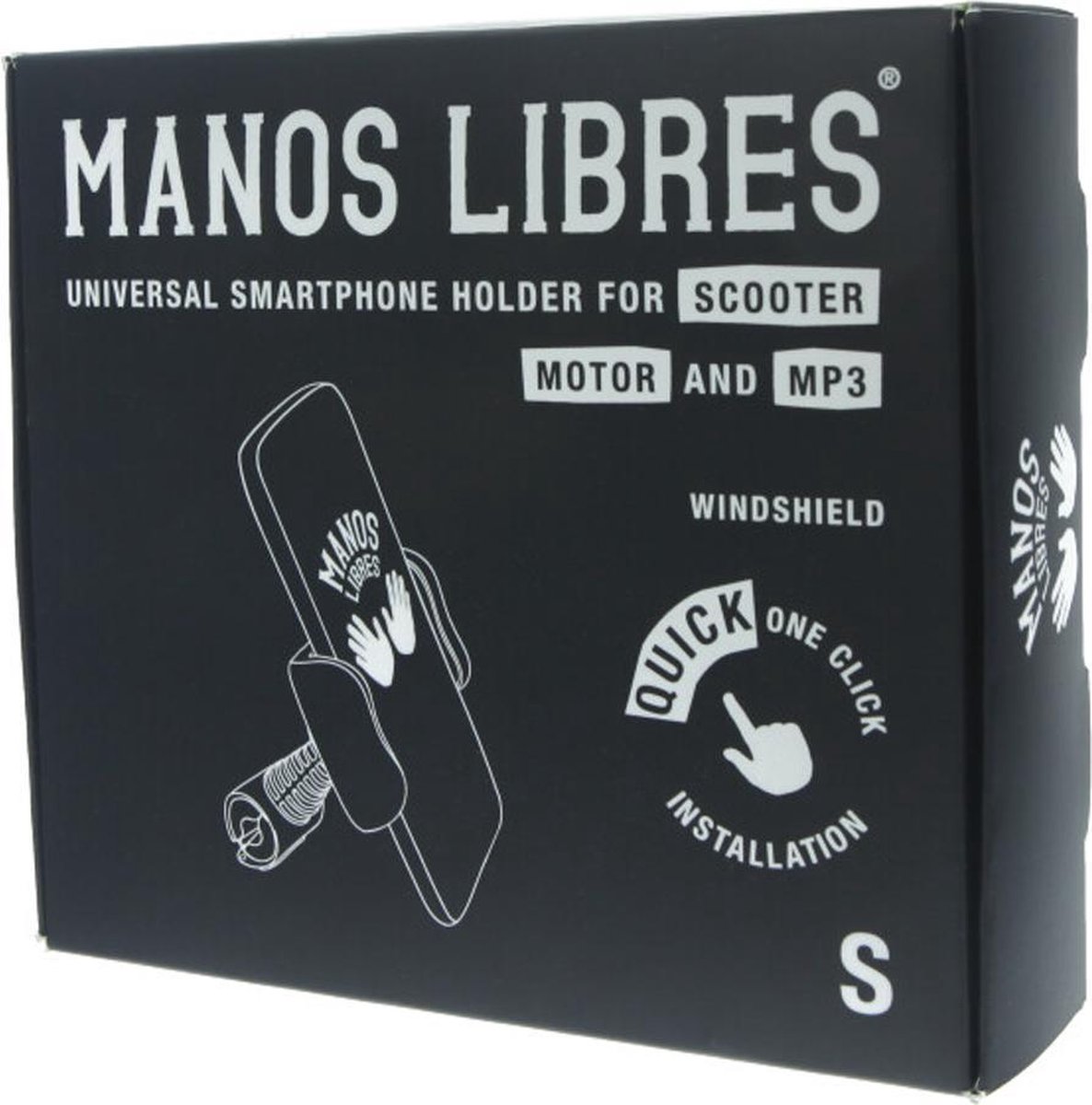 Telefoonhouder voor Scooter - Motor - MANOS LIBRES - MODEL S - Windscherm Bevestiging - Universeel - Zwart - Piaggio - Vespa - Zip – foto 7