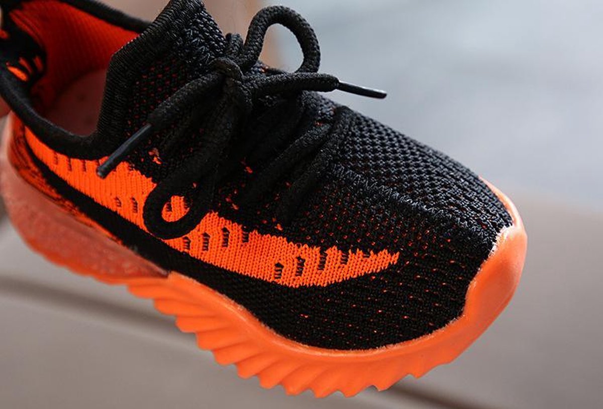 Sports Kinderschoenen Elastisch / Zwart Oranje / Sneaker / Kids / Jongens /  Meisjes / | bol.com