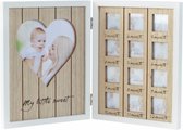 Baby fotolijst van 1 t/m 12 maanden | naturel hout | 25 x 40,5 cm | decoratie herinnering