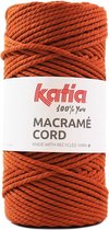 Corde en macramé Katia Brun rouille - orange - cordon macramé - corde torsadée recyclée - pour cintre plante macramé