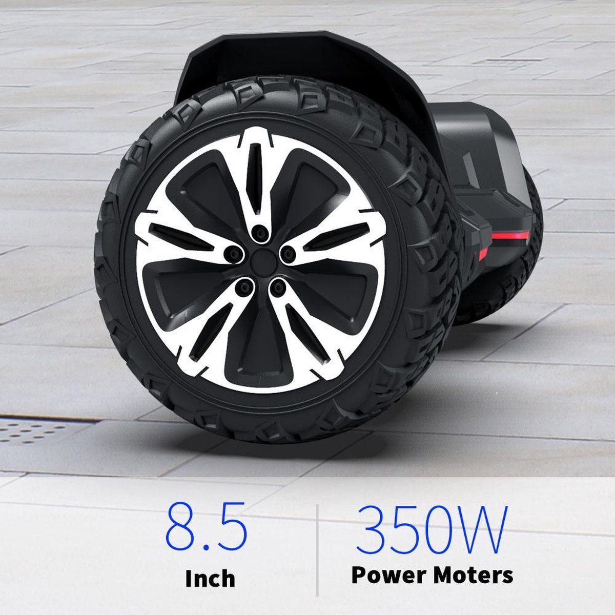 Windgoo/Moovway Off-road hoverboard met muziekspeler + Go hoverkart +  Opbergtas 8.5 inch - Vele kleuren