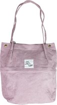 GoDaily - Dames - Schoudertas - Handtas - Bag - Canvas - Katoenen Tas - Tote - Roze