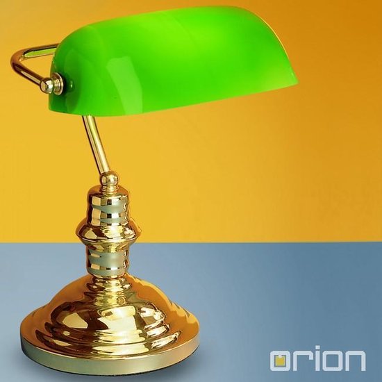 Bankierslamp / bibliotheeklamp - Onella groen glas - messing | bol.com