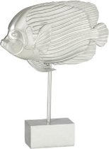 J-Line Tropische Vis Op Voet Poly Zilver