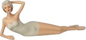 J-Line Vrouw Badpak Liggend Poly Grijs/Beige