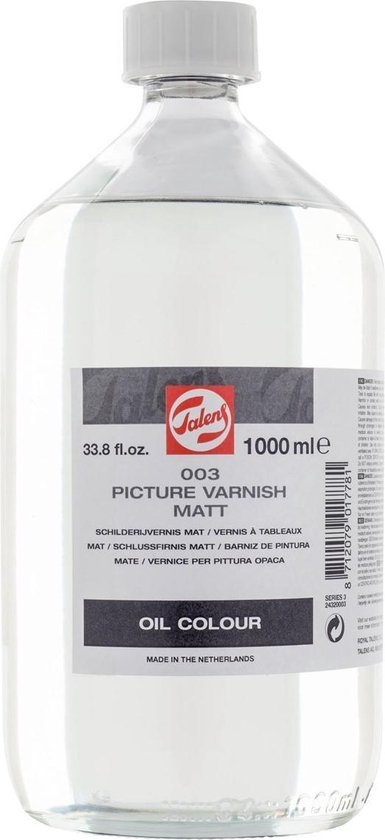 Foto: Talens schildersvernis mat voor olieverf 1000ml 003