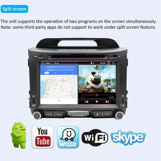 Kia Sportage 2010-2015 2 + 32 Go Android 10 navigation lecteur DVD  Bluetooth USB WiFi | bol