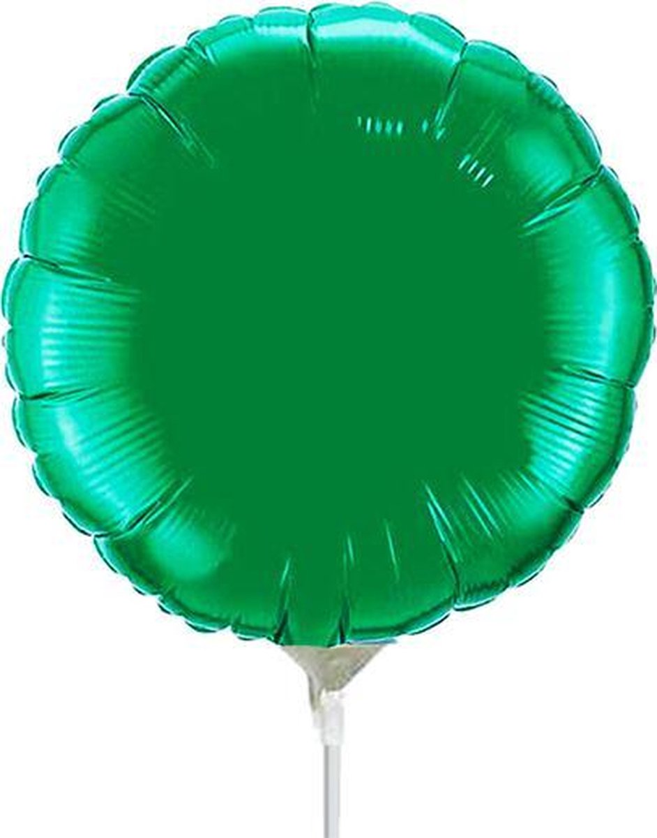 Groene folie ballon rond 40 cm