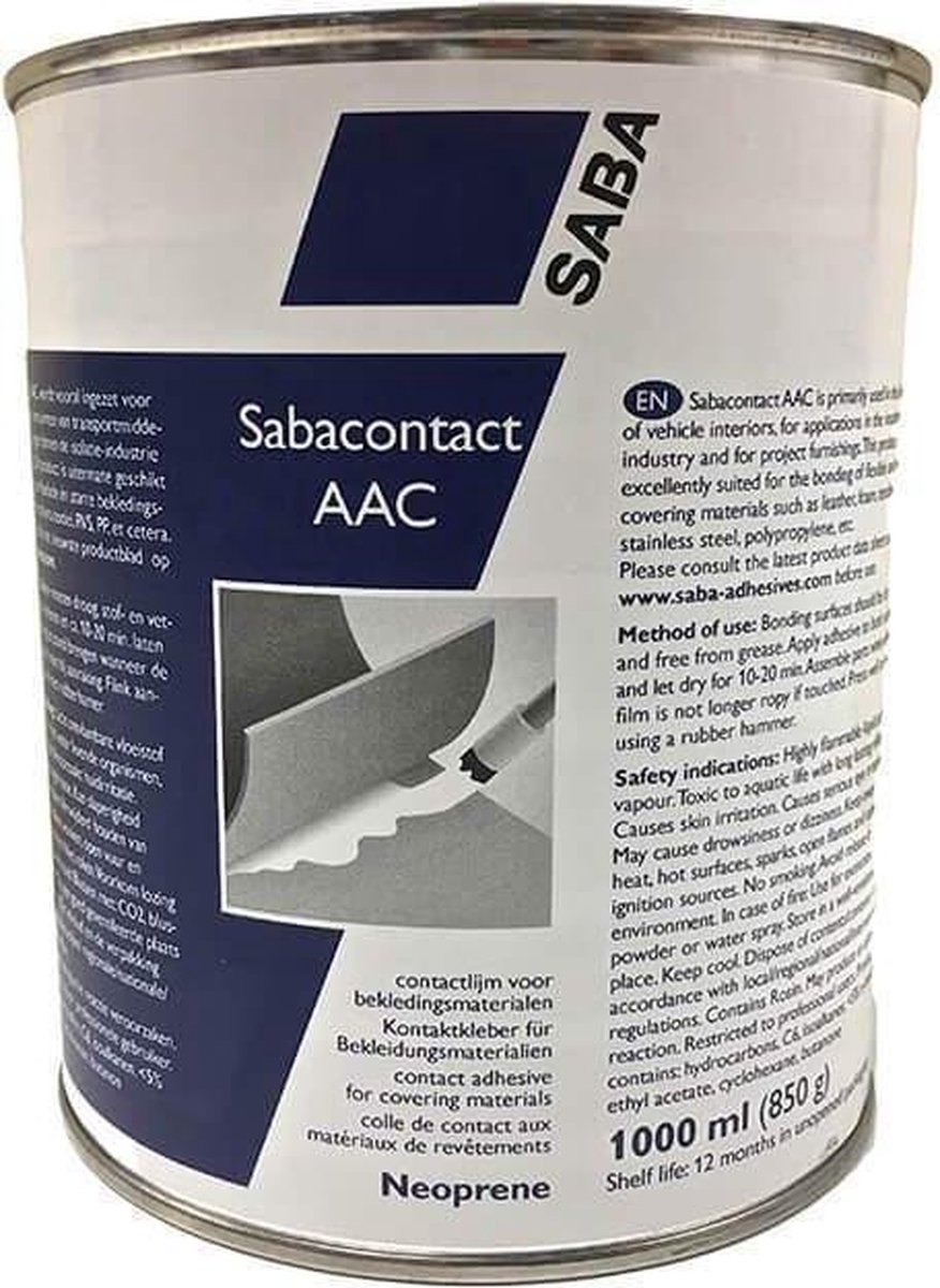 SABA Contact 1L - Contact AAC - Stoffeerlijm - Textiel, Schuimrubber - Snelle levering!