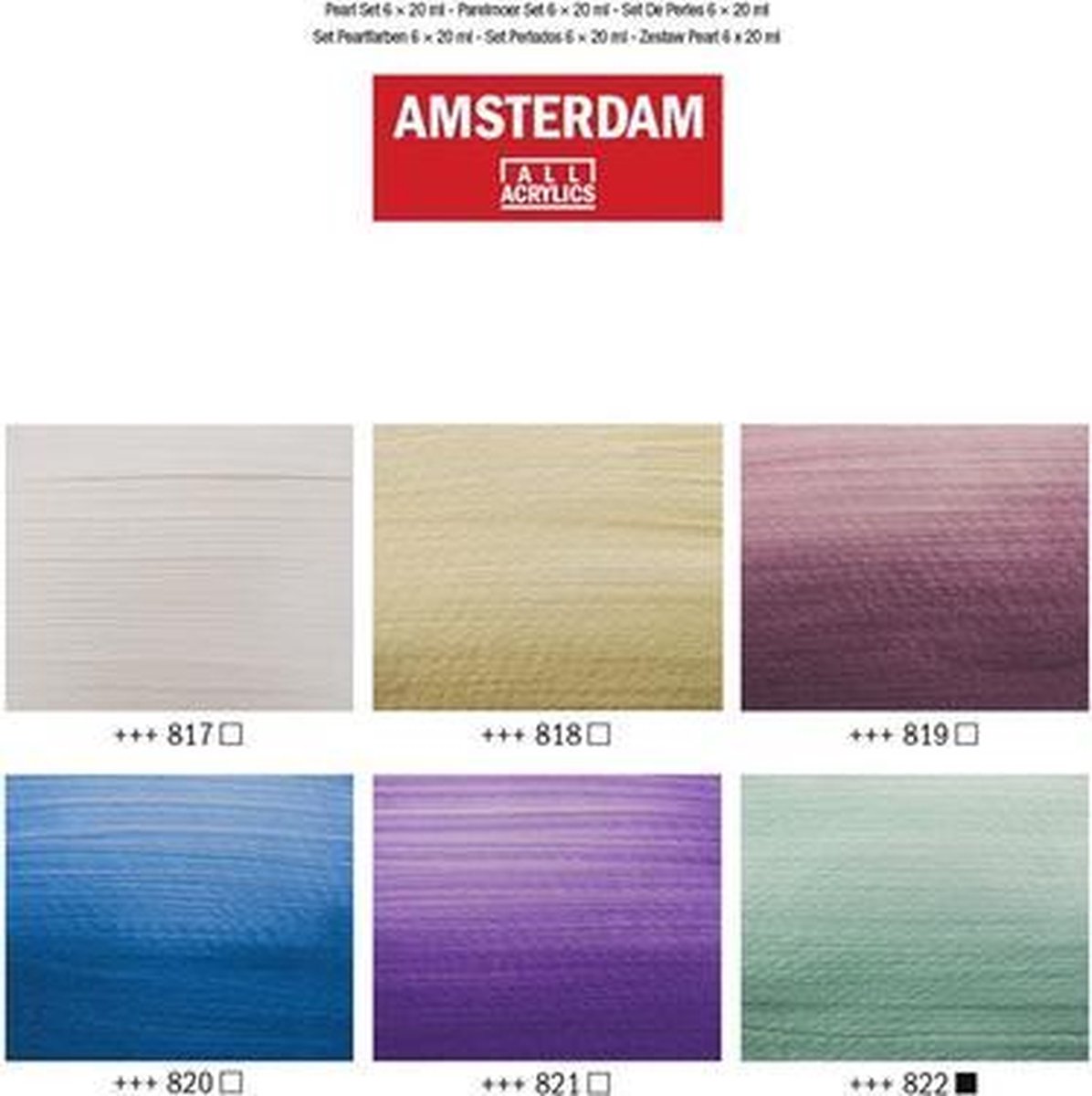 Schrijft een rapport Oven gekruld Amsterdam Standard Series Acrylics Parelmoer Set 6 × 20 ml | bol.com