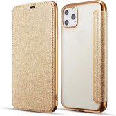 Apple iPhone 12 Pro MAX Flip hoesje - Goud - Folio Glitter