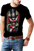 Horror Clown - T-shirt - Heren - Maat XL - Zwart