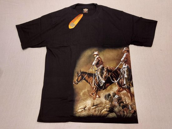 Rock Eagle Shirt: Cowboys op paard met cactus (Large)