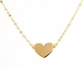 9 KARAAT GOUDEN KETTING MET HARTJE 222535