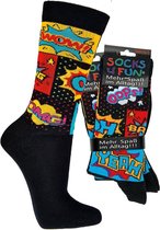 Socks4Fun – 2 paar - vrolijke sok – pop art motief – 78% katoen - maat 36/41