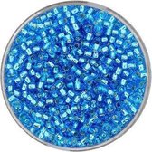 9278-4 Rocailles blauw zilveren kern 2.6mm