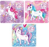 Henbrandt - 12 Stuks Unicorn / Eenhoorn Puzzels - Traktatie uitdeelcadeautjes voor kinderen & peuters - Traktaties en kinderverjaardagen - Klein grabbelton speelgoed voor in trakta