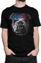 American bulldog - T-shirt - Heren - Maat XL - Zwart