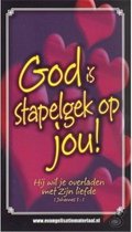 Minikaart bijbeltje God is stapelgek op - Bijbel - Christelijk - Majestic Ally - 6 stuks