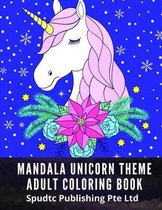 Mandala Unicorn Theme Adult Coloring Book