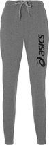 ASICS Big Logo Sweat Pant Dames - Sportbroeken - grijs - maat S